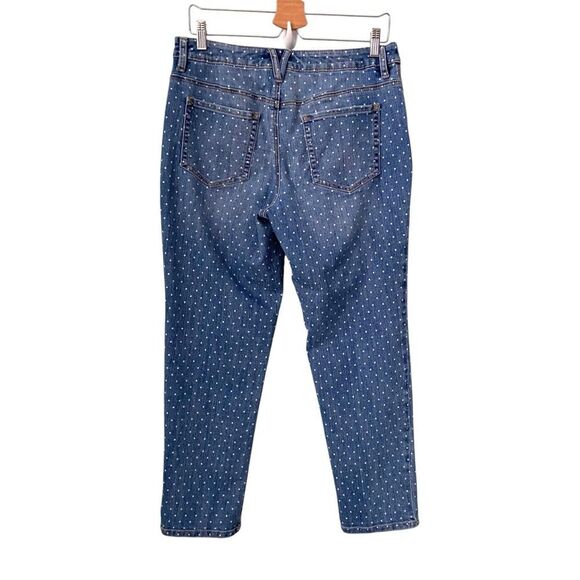 Chicos Platinum Skimmer Denim Dot Jeans in Size 1 (medium) - Picture 2 of 8
